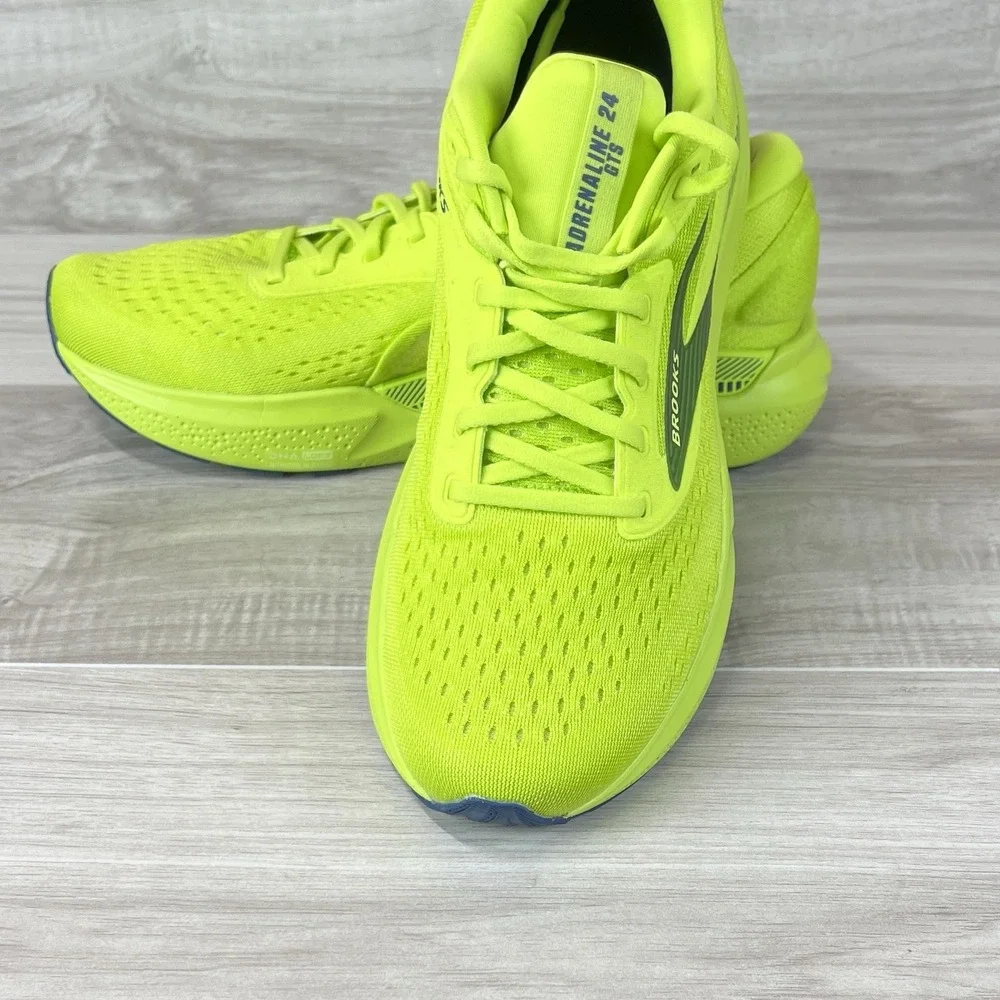 Brooks Adrenaline GTS 24 Men's size 13 Running Shoe Acid Lime Green Sneaker - Picture 5 of 10